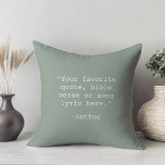 Coussin Créez votre propre devis<br><div class="desc">Créez votre propre oreiller de jetage de devis personnalisé. Caractéristiques minimaliste typographie de machine à écrire.</div>