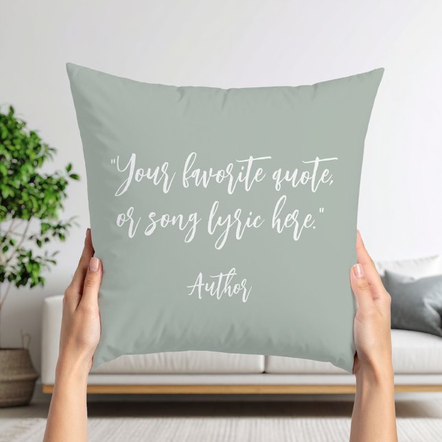 Coussin Créez votre propre devis de calligraphie (Créateur téléchargé)