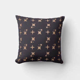 Coussin Créez Votre Propre Étoile Noire et Or Rose