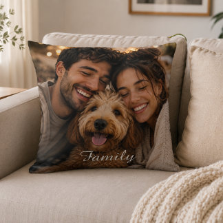 Coussin Créez votre propre famille personnalisée
