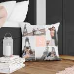 Coussin Créez votre propre Galerie Monogrammée 5-Photo<br><div class="desc">Ajoutez vos photos et votre monogramme personnalisé pour un design spécial d'un genre.</div>