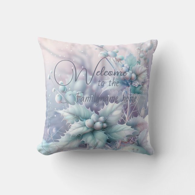 Coussin Créez votre propre gui de Noël pastel (Recto)
