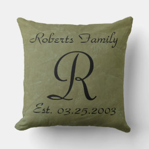 Coussin Créez Votre Propre Monogramme en Fausse Peau d'Oli