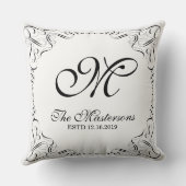 Coussin Créez votre propre monogramme gracieux élégant de (Verso)