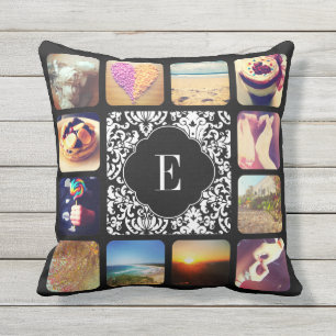 Coussin Créez votre propre monogramme photo