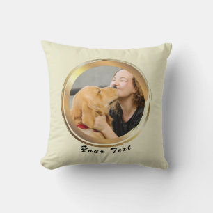 Coussin Créez votre propre photo de chien Cercle d'Or