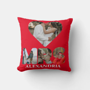 Coussin Créez votre propre photo de couple Monsieur et Mad