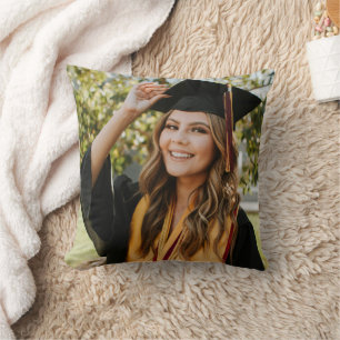 Coussin Créez Votre Propre Photo de Diplômé 2 Personnalisé