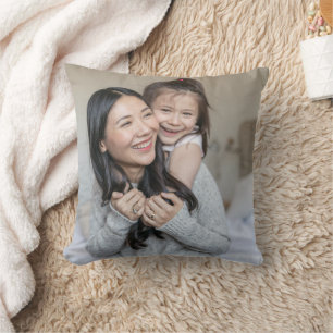 Coussin Créez Votre Propre Photo Personnalisée Maman et Mo