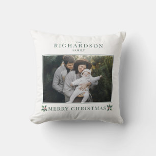 Coussin Créez Votre Propre Photo Simple Noël Vacances