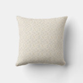 Coussin Crème Botanique & Feuille Nature (Verso)