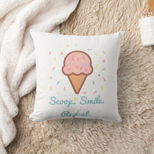 Coussin Crème De Glace Douce Jetez L'Oreiller-Scoop. Souri (Couverture)