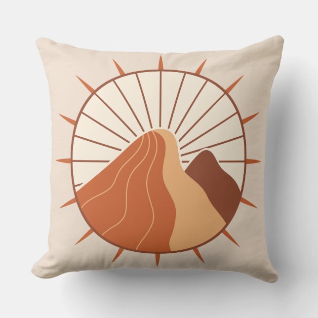 Coussin Crème et Boho de Bohême Brown (Recto)