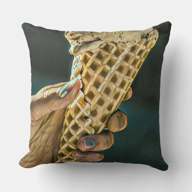 Coussin Crème glacée pour enfants (Recto)