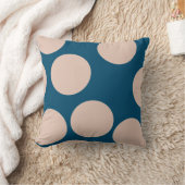 Coussin Crème Tan Pois Sur Océan Bleu (Couverture)