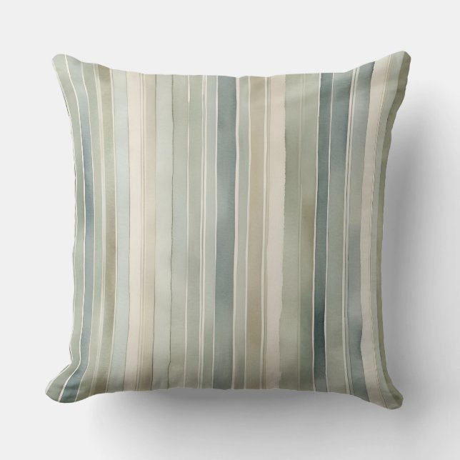 Coussin Crème turquoise bleue Sage vert Distressed (Recto)