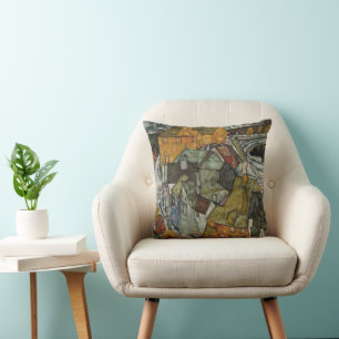 Coussin Crescent de maisons II, ville insulaire par Egon S