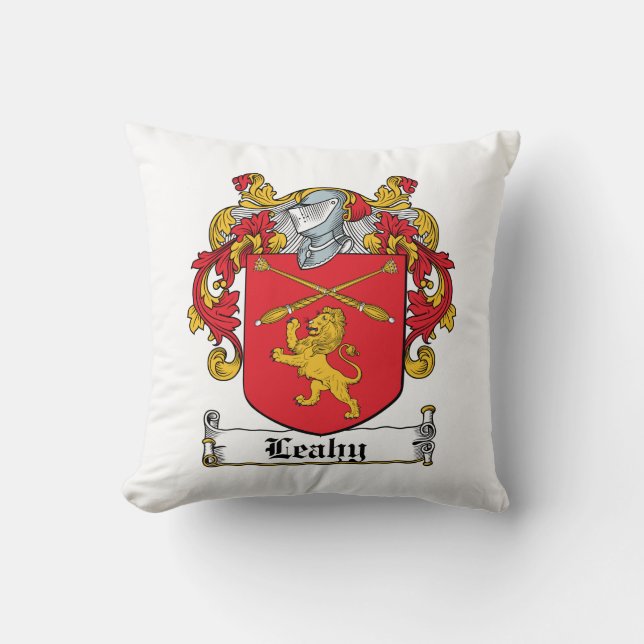 Coussin Crête de famille de Leahy (Recto)