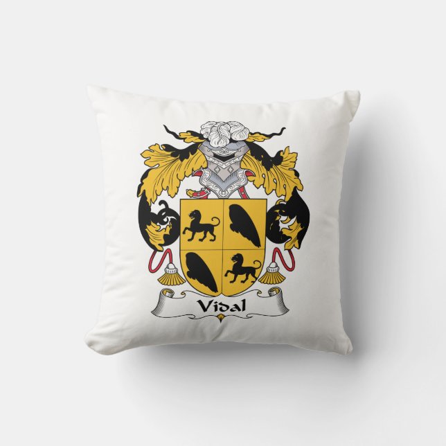 Coussin Crête de famille de Vidal (Recto)