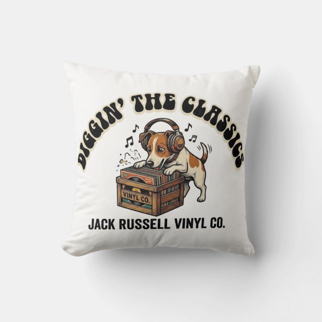 Coussin Creuser Les Classiques - Jack Russell Vinyl Co. (Recto)