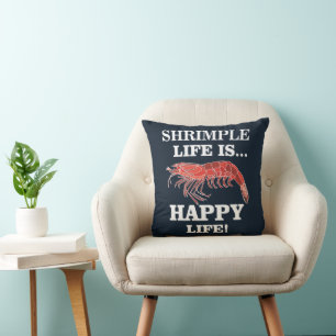Coussin Crevette Poisson Crevette