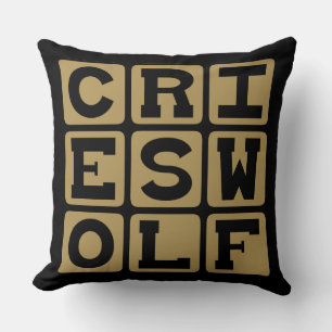 Coussin Crie au Loup, Sonne l'Alarme