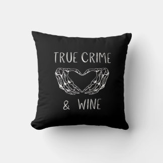 Coussin Crime Et Vin Squelette Mains