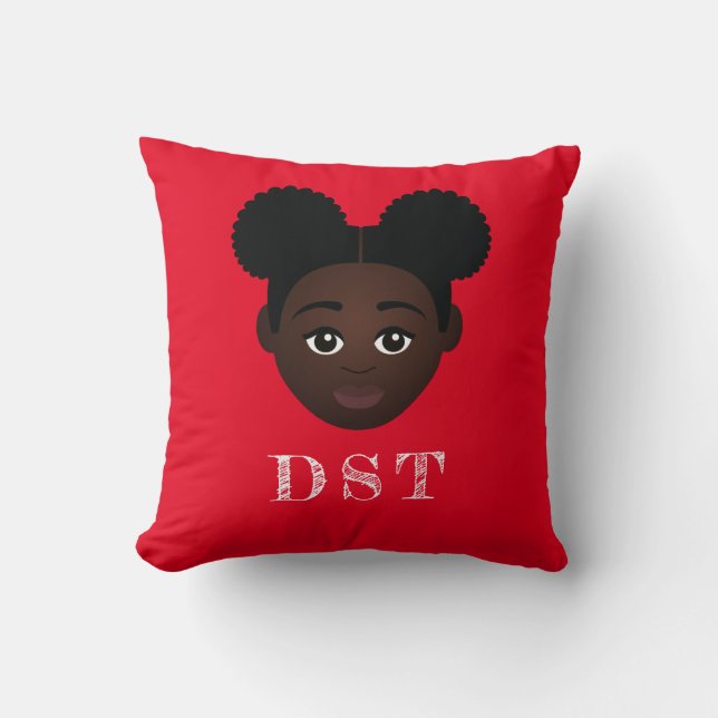 Coussin Crimson & Crème Message Lancer l'oreiller (Recto)