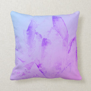 Coussin Cristaux modernes d'aquarelle de nouvel abrégé sur