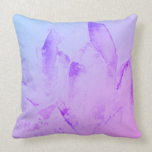 Coussin Cristaux modernes d'aquarelle de nouvel abrégé sur