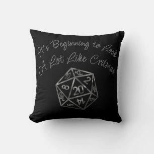 Coussin Critère RPG Joueur de rôle de table Old School D