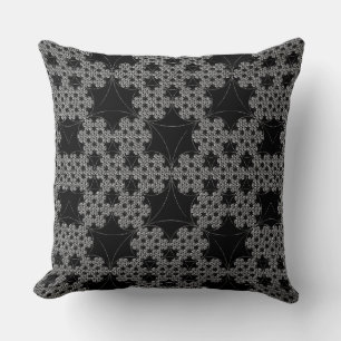 Coussin Crochet de flocon de neige fractal motif