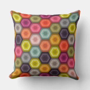 Coussin crochet nid d'abeilles