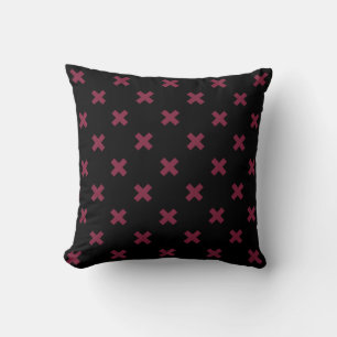 Coussin Crochets Mulberry sur noir