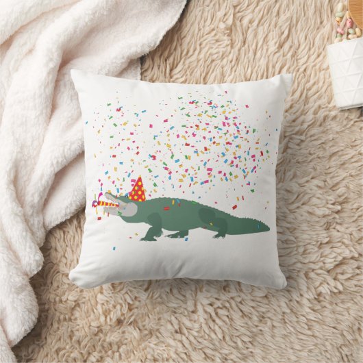Coussin Crocodile d'alligator - Animaux ayant une fête (Couverture)