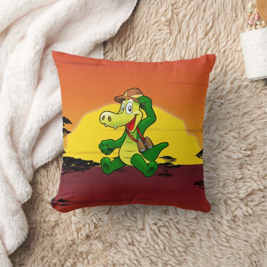 Coussin Crocodile heureux (Couverture)