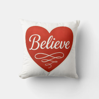 Coussin Croire au cœur