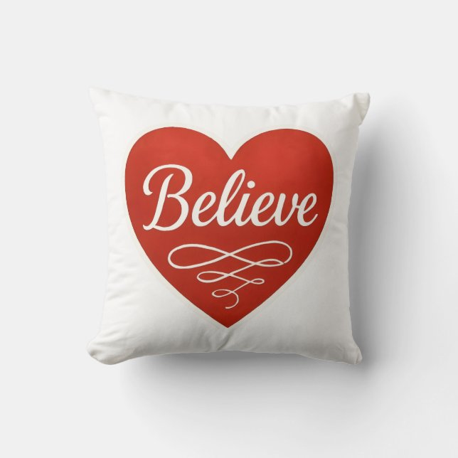Coussin Croire avec le cœur (Recto)