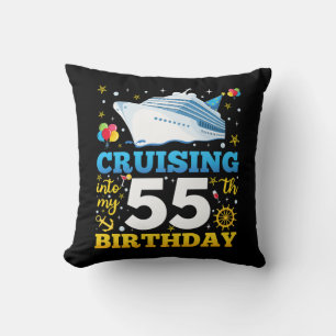 Coussin Croisière Dans Mon 55 Anniversaire