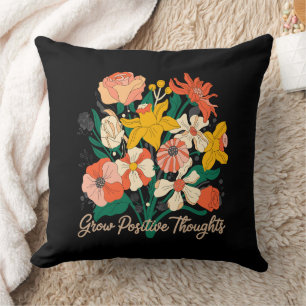 Coussin Croissance des pensées positives - Floral Inspirat