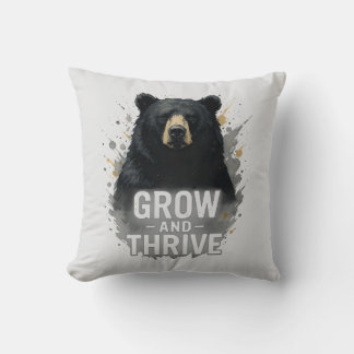 Coussin Croissance majestueuse Ours Noir Art