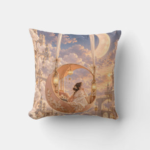 Coussin Croissant de Lune Doré Balancelle Rêveuse Palais C