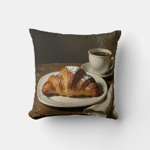 Coussin Croissant doré Café Nature morte