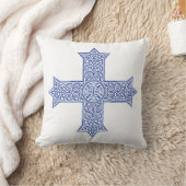 Coussin Croix copte d'art en Lapis Bleu Premium (Couverture)