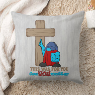 Coussin Croix de Christ Rufus Mots Inspirationnels
