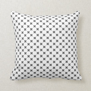 Coussin Croix de croustillant moderne et élégante en noi