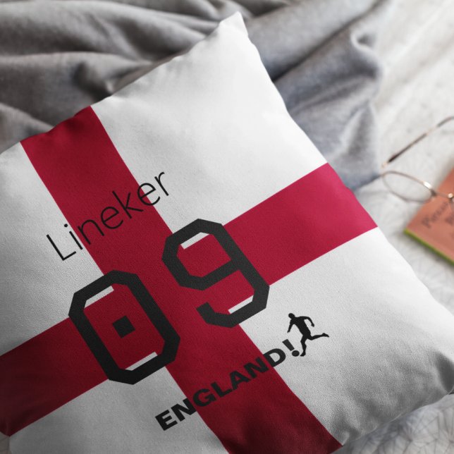 Coussin Croix de Saint-Georges d'Angleterre Nom personnali (Créateur téléchargé)