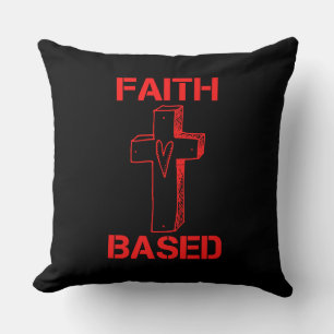 Coussin Croix Et Coeur Fondés Sur La Foi