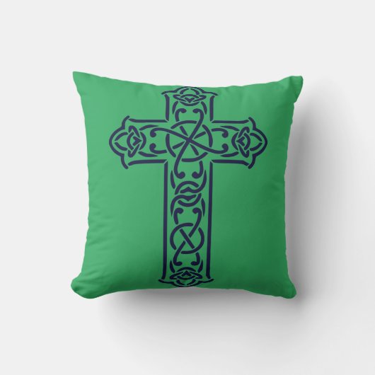 Coussin Croix haute celtique bleue (Recto)