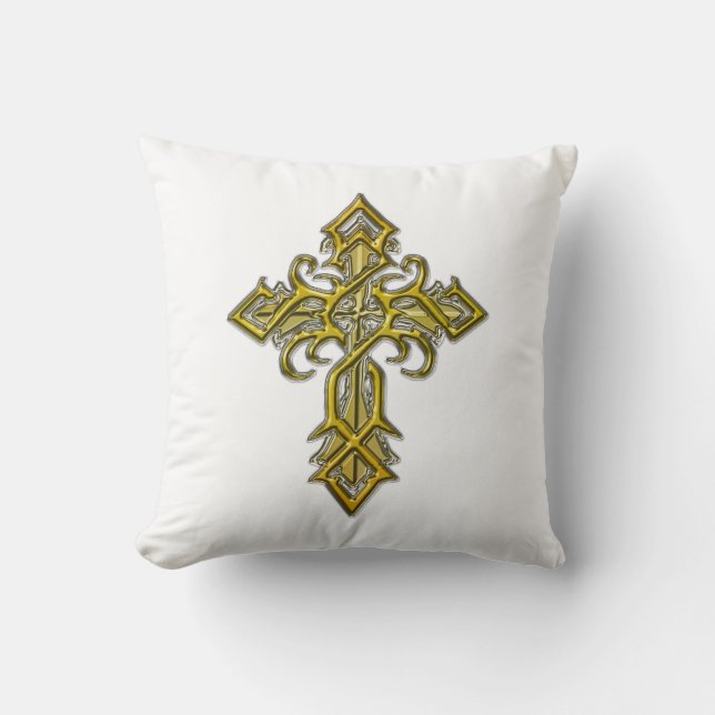 Coussin Croix médiévale d'or Jeu d'oreiller II (Recto)